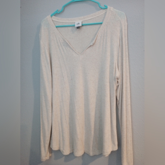 Cabi Simple Tee Oatmeal - Picture 2 of 3